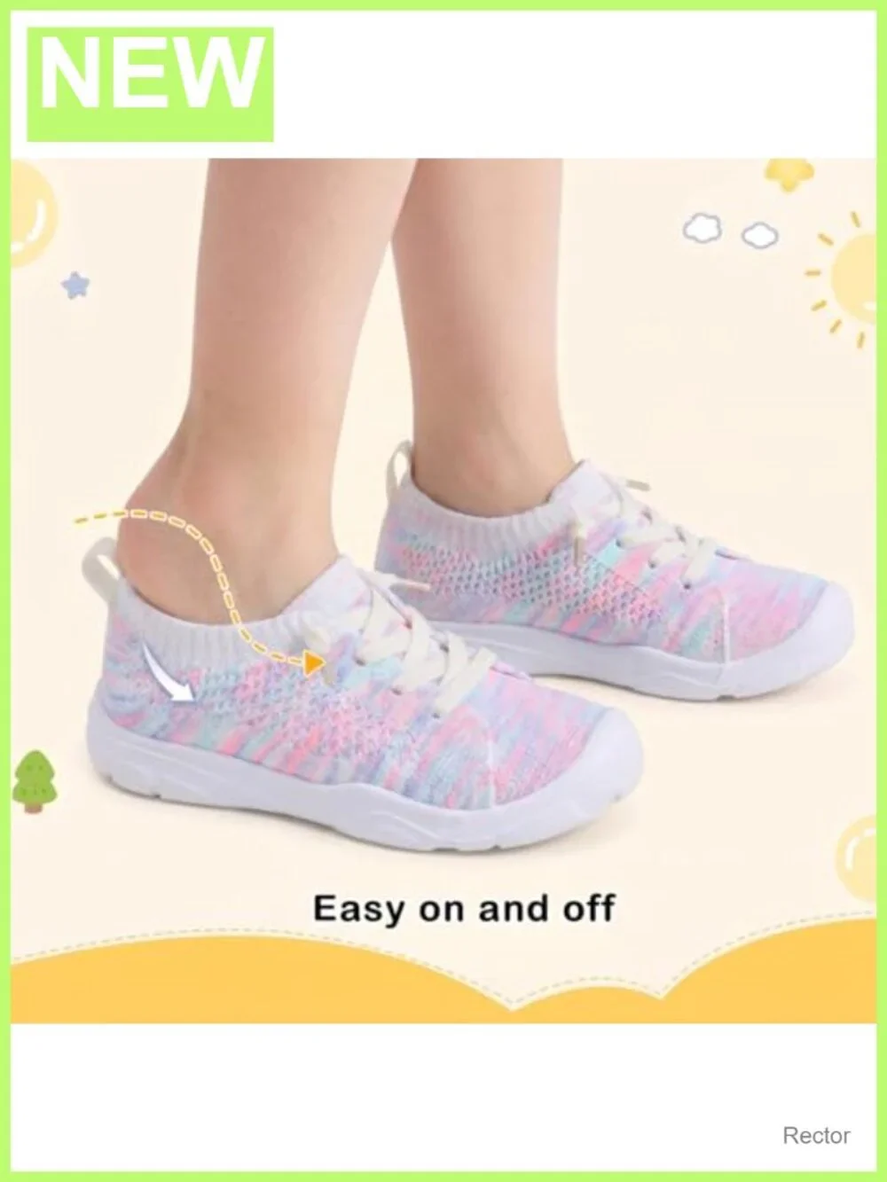 Toddler Wide Toe Box Slip-On Sneakers Lightweight Knit
